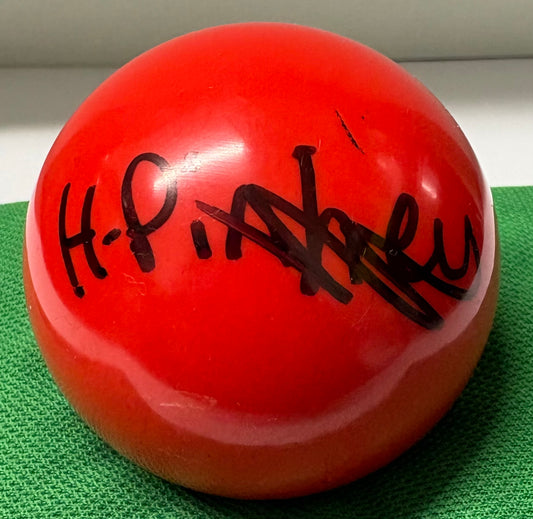 Haydon Pinhey Signed RED Snooker Ball + Dealer COA