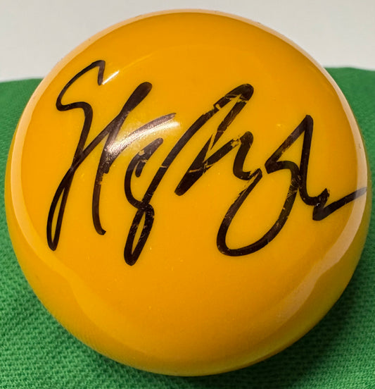 Stephen Maguire Signed YELLOW Snooker Ball + Dealer COA