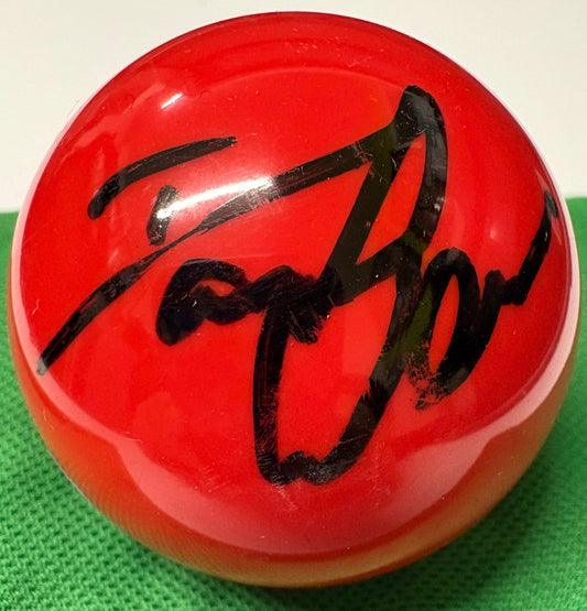 Daniel Wells Signed RED Snooker Ball + Dealer COA