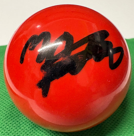 Manasawin Phetmalaikul Signed RED Snooker Ball + Dealer COA