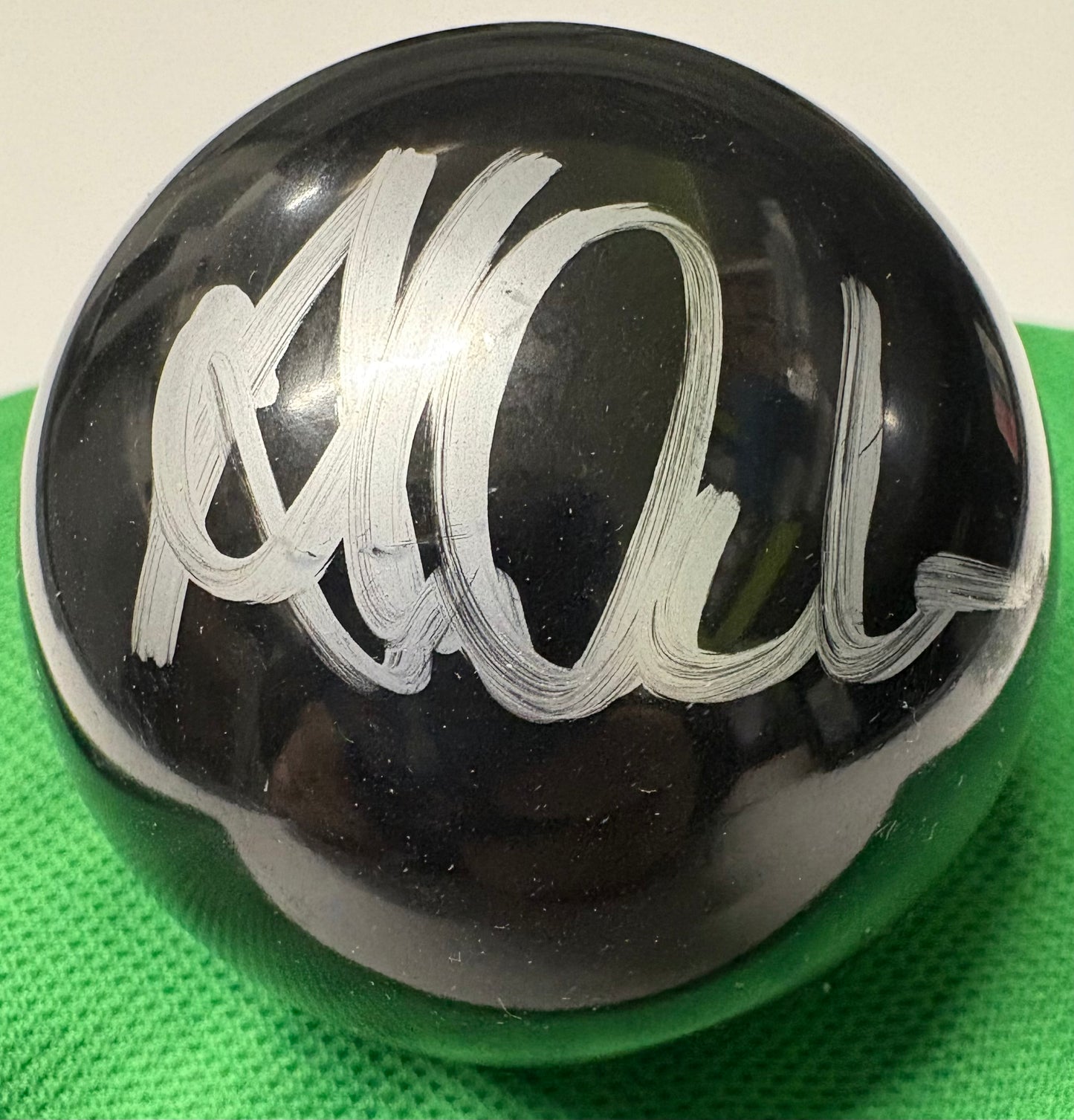 Ali Carter Signed BLACK Snooker Ball + Dealer COA