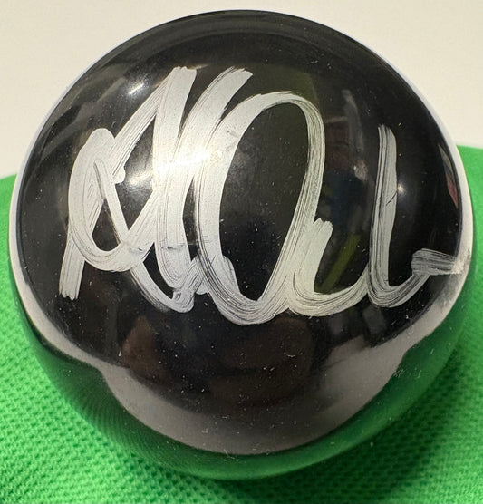 Ali Carter Signed BLACK Snooker Ball + Dealer COA