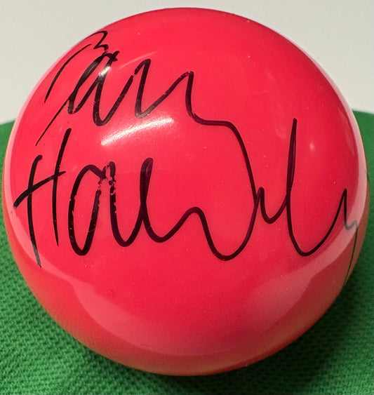 Barry Hawkins Signed PINK Snooker Ball + Dealer COA