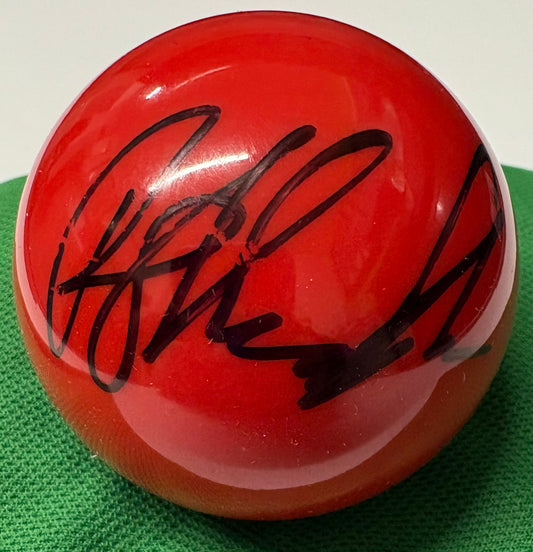 Anthony Hamilton Signed RED Snooker Ball + Dealer COA