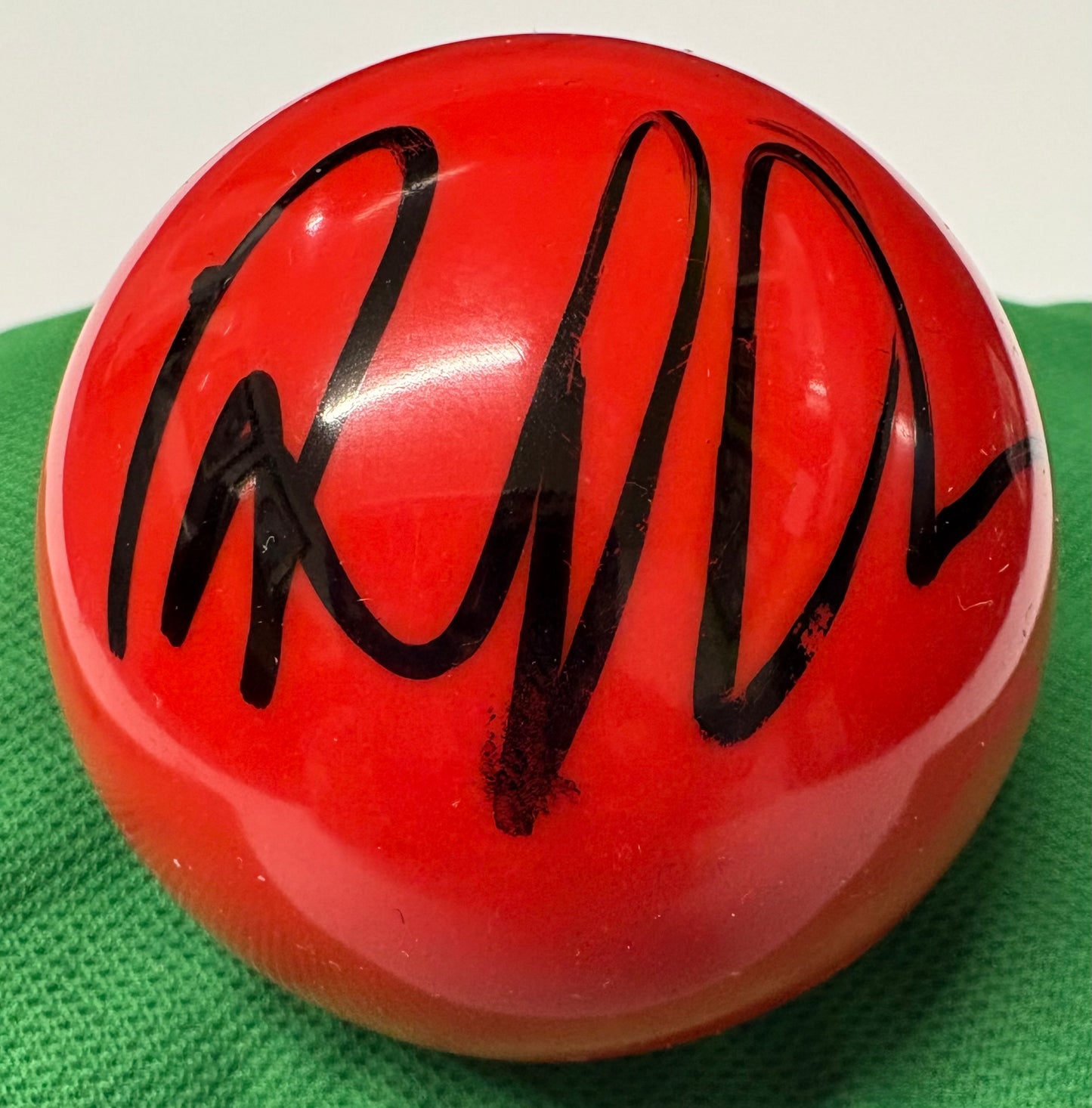 Alfie Burden Signed RED Snooker Ball + Dealer COA