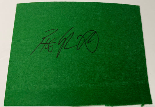 Pang Junxu Signed Snooker Baize (8x6 inch approx) with COA