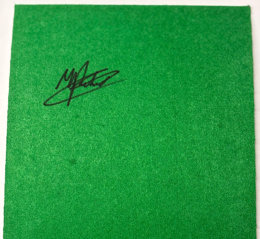 Manasawin Phetmalaikul Signed Snooker Baize (8x6 inch approx) with COA