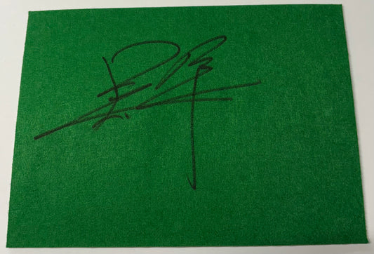 Wu Yize Signed Snooker Baize (8x6 inch approx) with COA