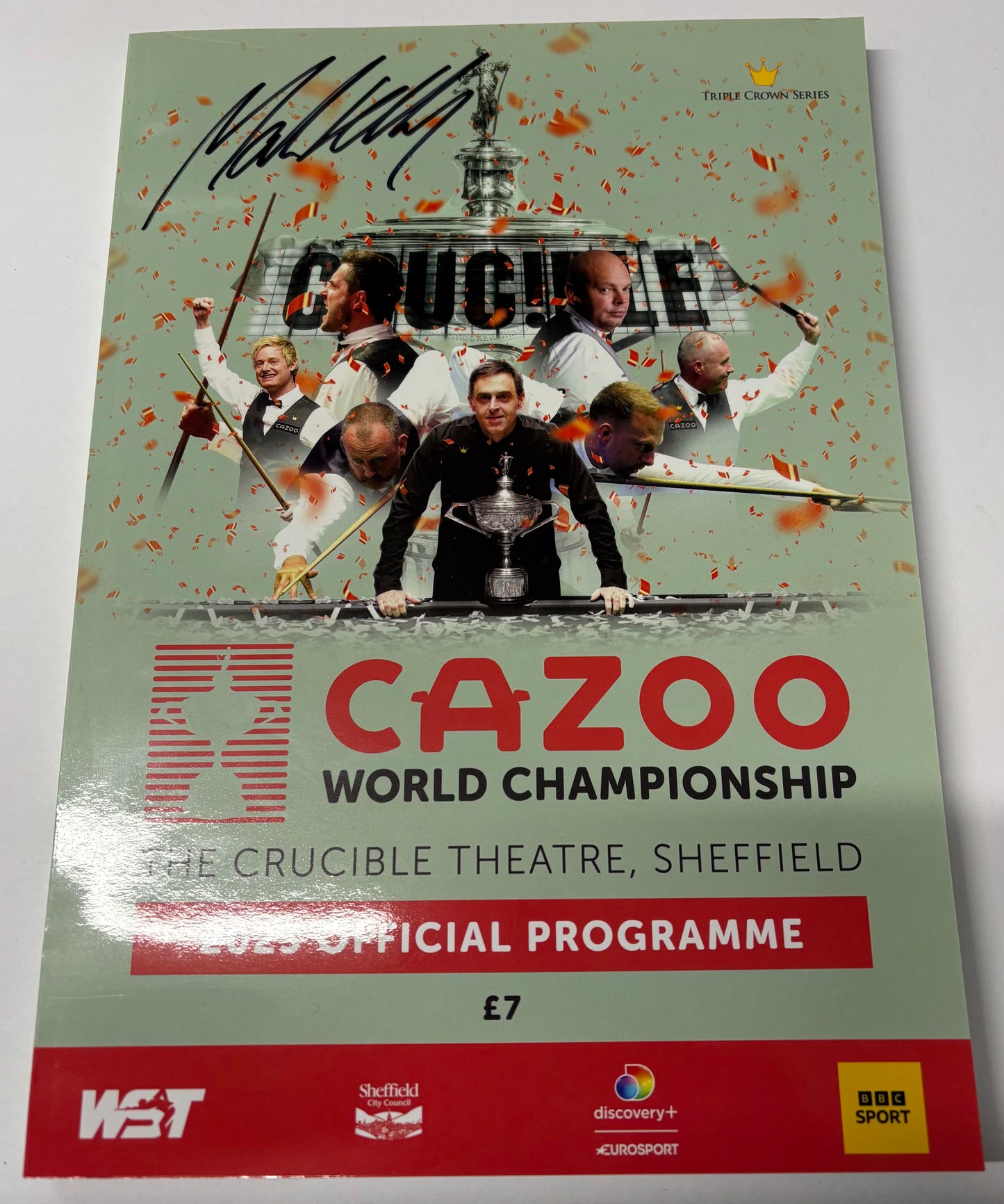 Cazoo World Snooker Championship 2023 Official Snooker Programme @ Sheffield Crucible Signed By Mark Selby with COA.