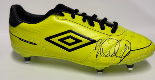 Ian Wright Signed Yellow Umbro Premio Football Boot with COA