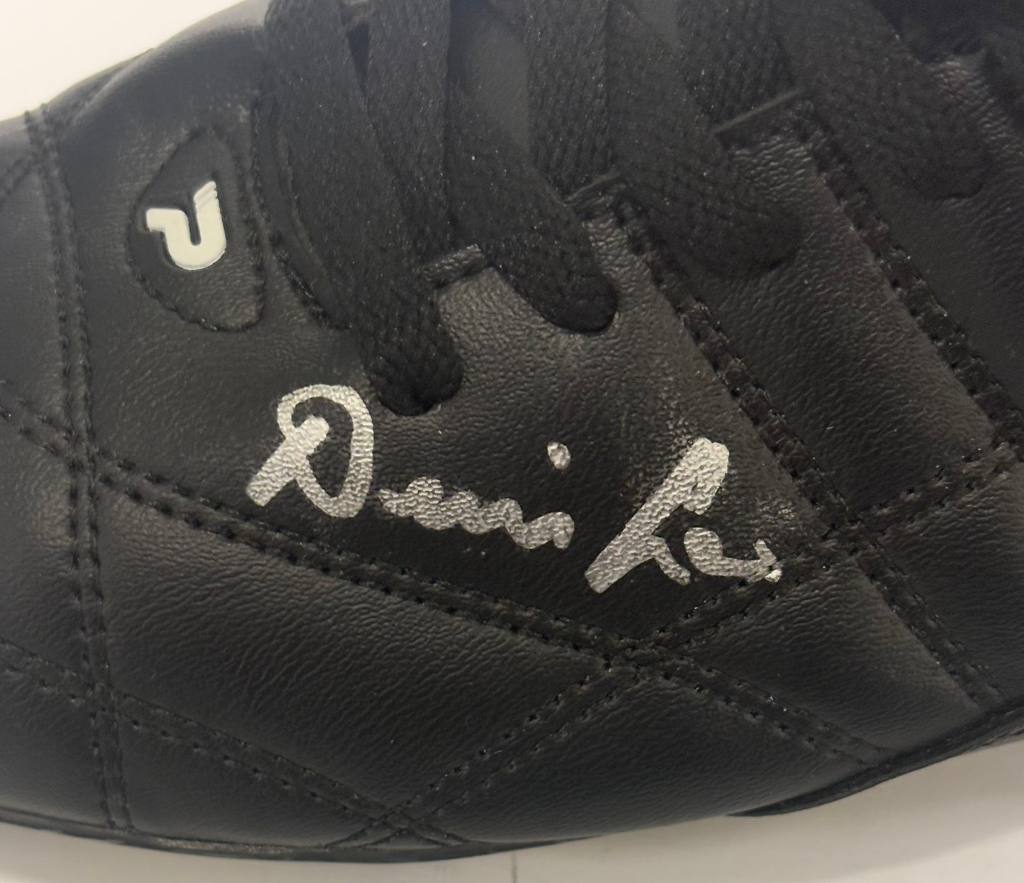 Denis Law- Manchester United FC Signed Black & White Football Boot with COA