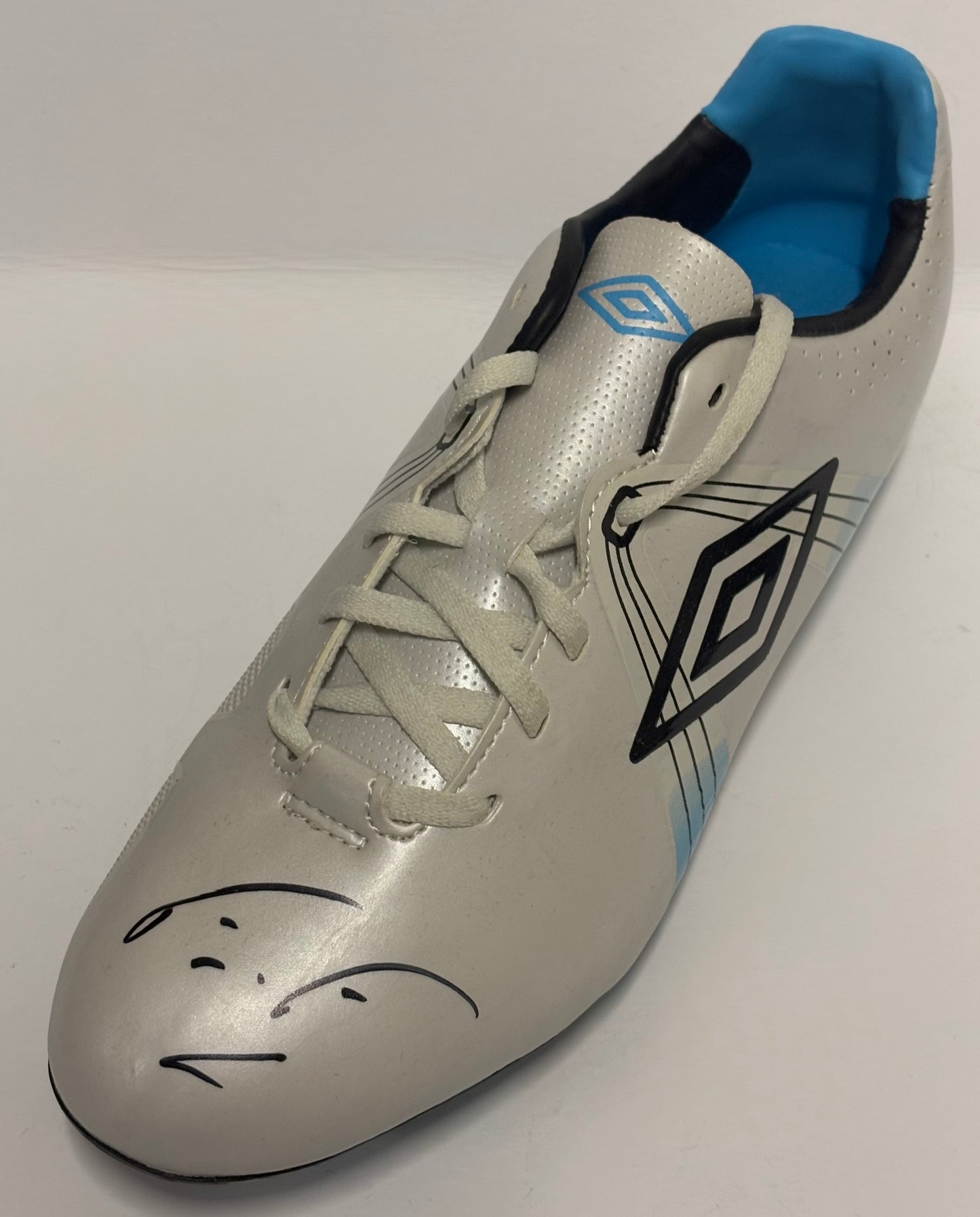 Fernando Forestieri- Sheffield Wednesday FC Signed Silver & Blue Umbro Football Boot with COA