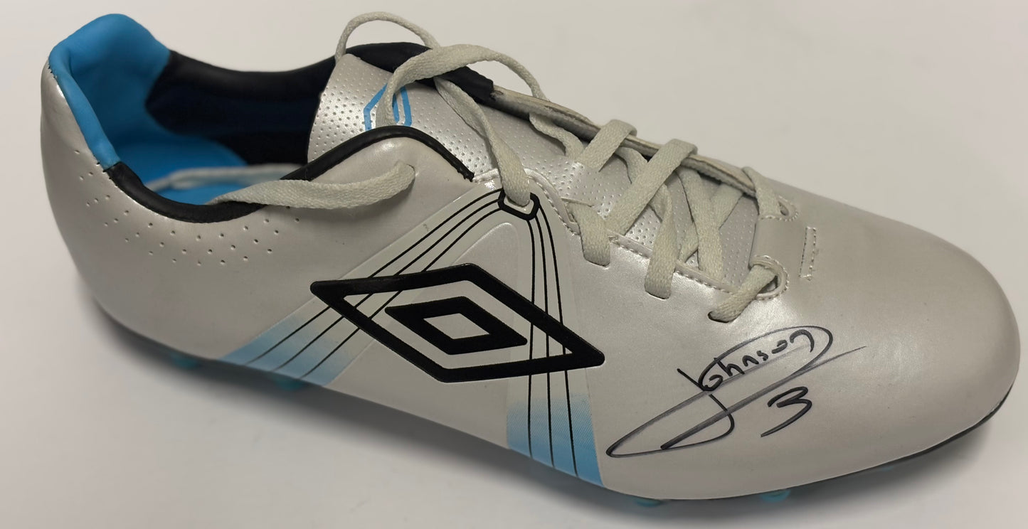 Réda Johnson- Sheffield Wednesday FC Signed Silver & Blue Umbro Football Boot with COA