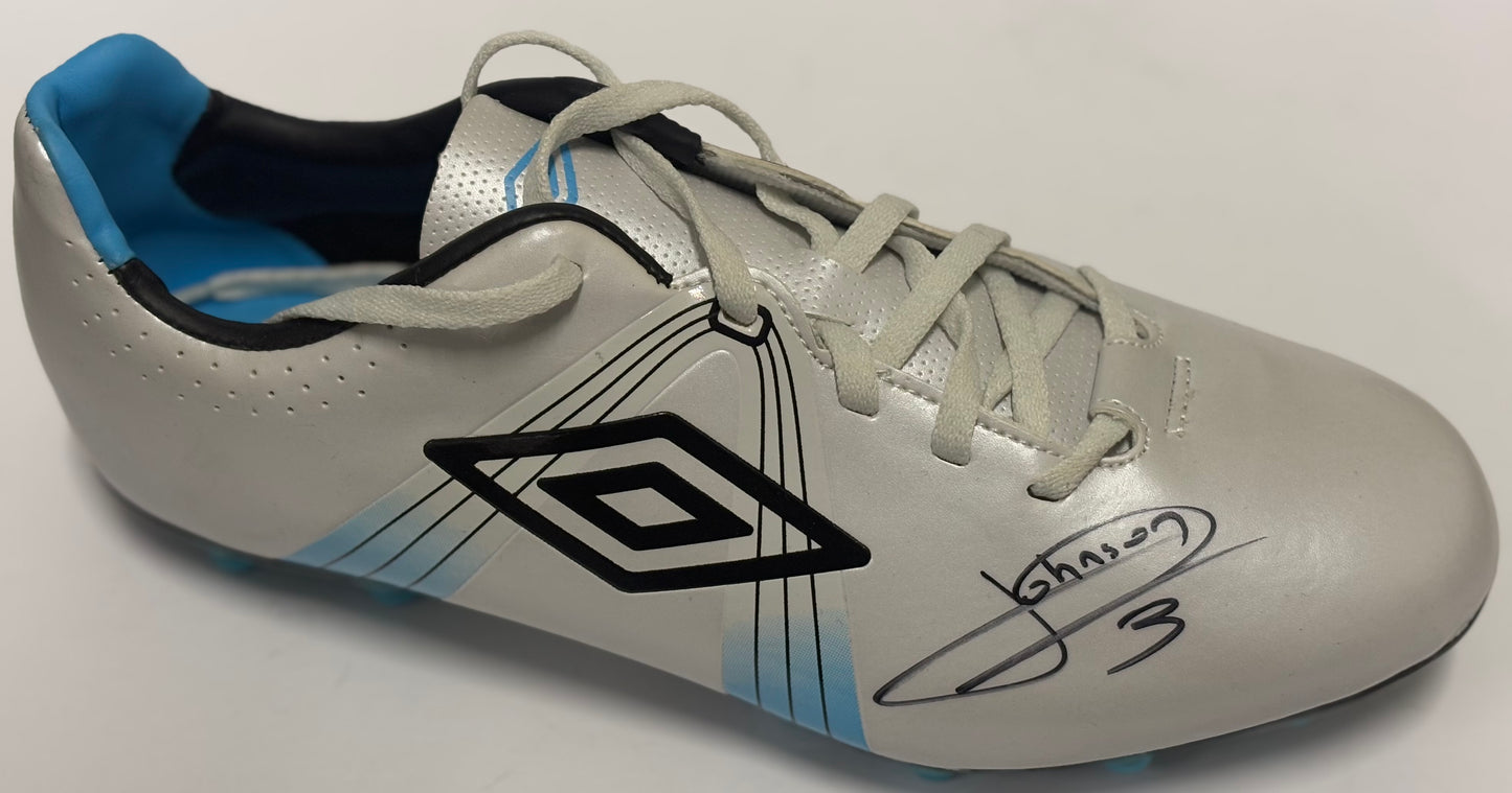 Réda Johnson- Sheffield Wednesday FC Signed Silver & Blue Umbro Football Boot with COA