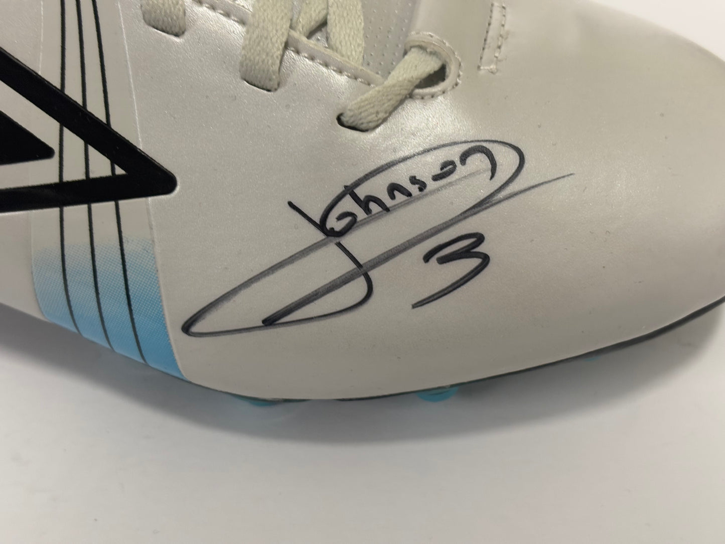 Réda Johnson- Sheffield Wednesday FC Signed Silver & Blue Umbro Football Boot with COA