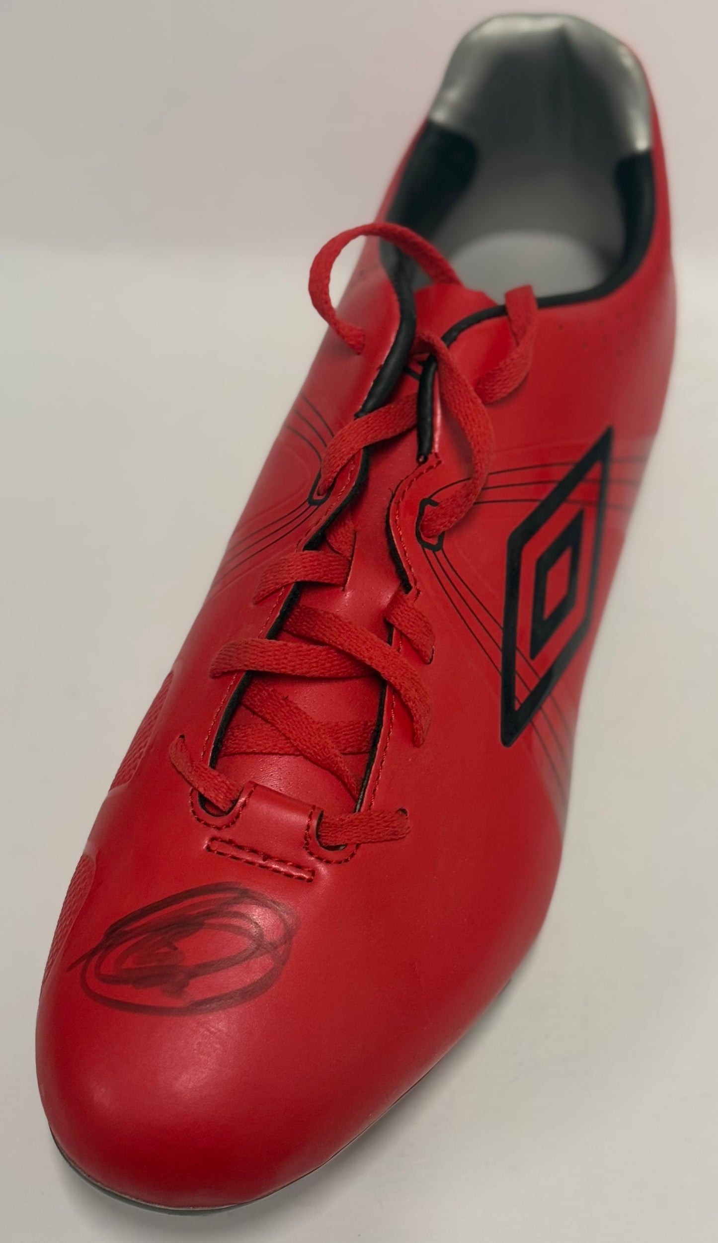 Leon Clarke- Sheffield United FC Signed Red Umbro Football Boot with COA
