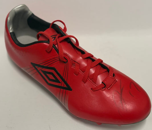 David McGoldrick- Sheffield United FC Signed Red Umbro Football Boot with COA