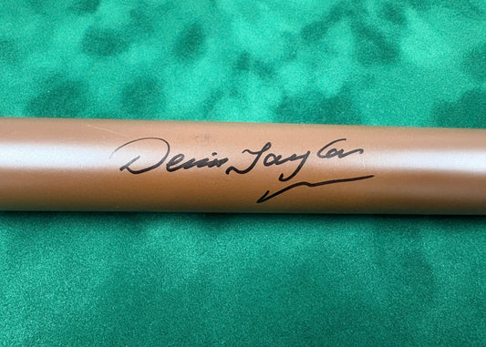 Dennis Taylor Signed Classic Brown Snooker Cue (1) with COA