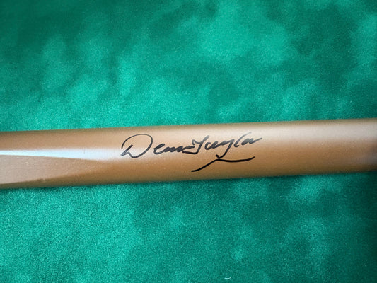 Dennis Taylor Signed Classic Brown Snooker Cue (2) with COA