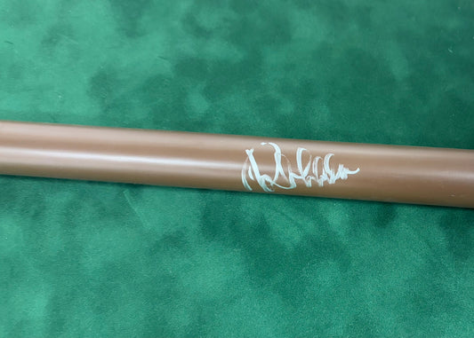 John Higgins Signed Classic Brown Snooker Cue with COA