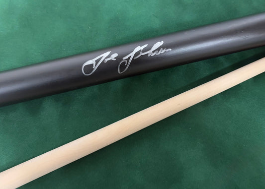 Joe Johnson Silver Signed Classic Black Snooker Cue with COA