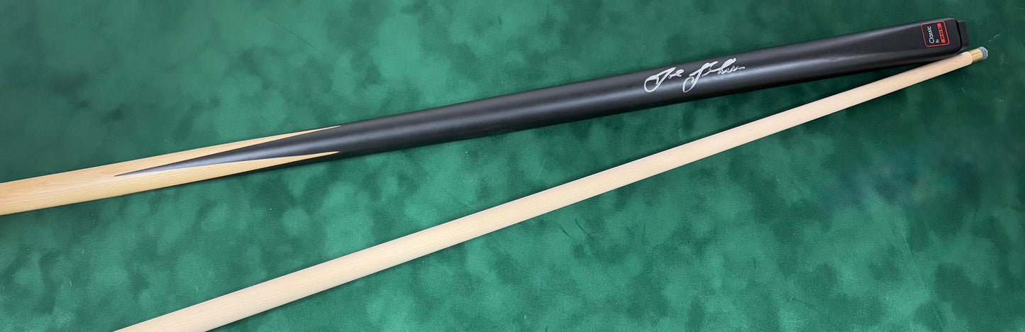Joe Johnson Silver Signed Classic Black Snooker Cue with COA