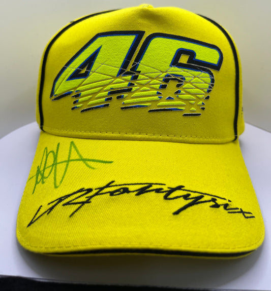 Valentino Rossi Signed Yellow VRFortySix MotoGP Cap with COA