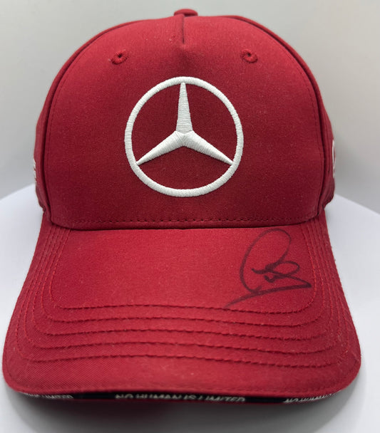 Lewis Hamilton Signed Mercedes AMG Petronas Burgandy F1 Cap with COA