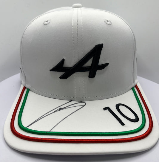 Pierre Gasly - Formula One Alpine Driver Signed White F1 Cap with COA