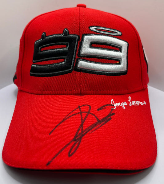 Jorge Lorenzo Signed Ducati '99' Red MotoGP Cap with COA