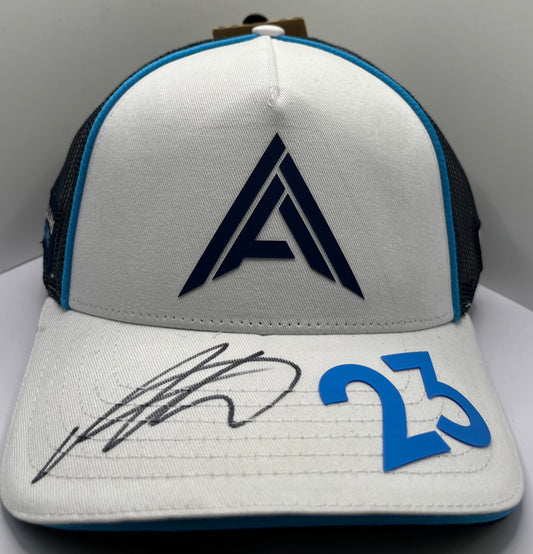 Alex Albon - Formula One Williams Racing Driver Signed White & Blue F1 Cap with COA