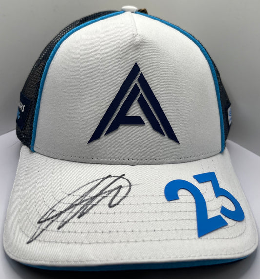 Alex Albon - Formula One Williams Racing Driver Signed White & Blue F1 Cap with COA