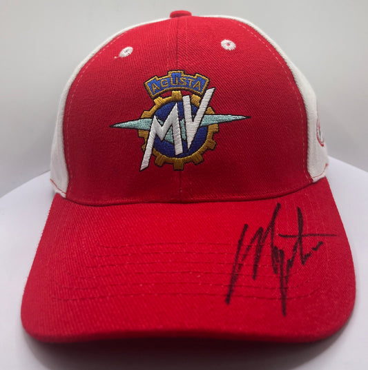 Giacomo Agostini Signed MV Agusta MotoGP Cap with COA