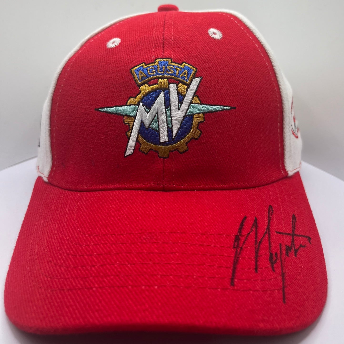 Giacomo Agostini Signed MV Agusta MotoGP Cap with COA