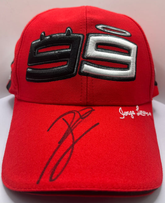 Jorge Lorenzo Signed Ducati '99' Red MotoGP Cap with COA