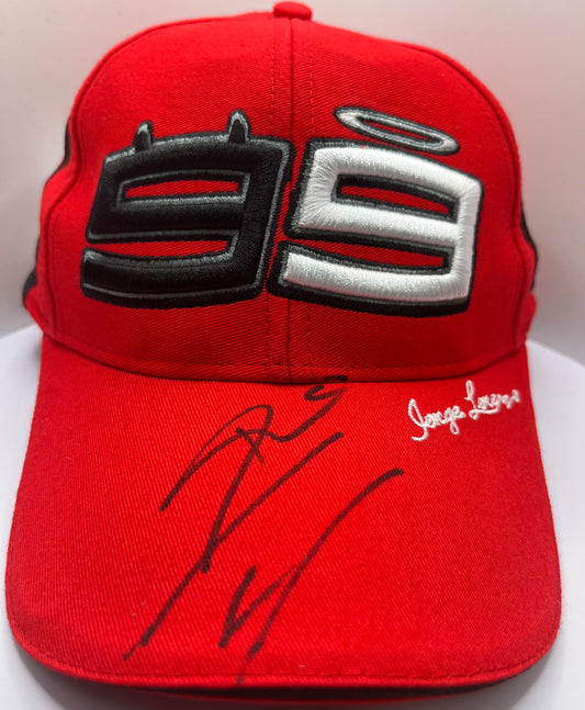 Jorge Lorenzo Signed Ducati '99' Red MotoGP Cap with COA