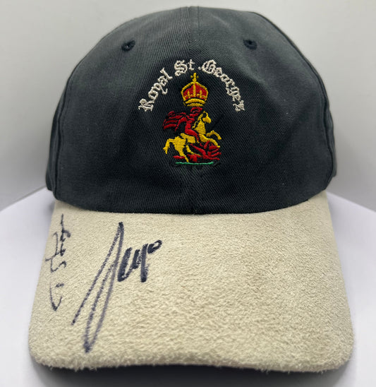 Bernhard Langer & Sergio Garcia Signed Royal St Georges Golf Cap with COA
