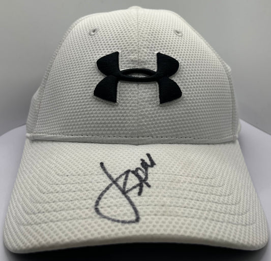 Jordan Spieth Signed White & Black Under Armour Golf Cap with COA