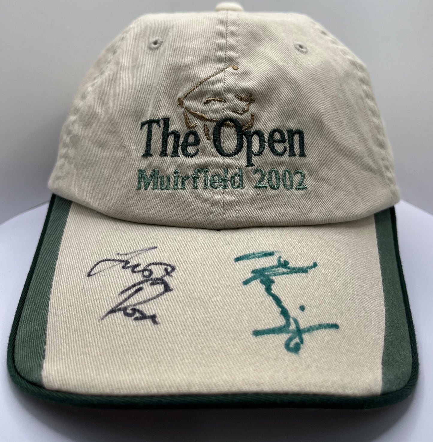 Justin Rose & Padraig Harrington Signed 2002 Open Golf Cap with COA