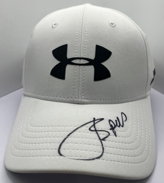 Jordan Spieth Signed White & Black Under Armour Golf Cap with COA