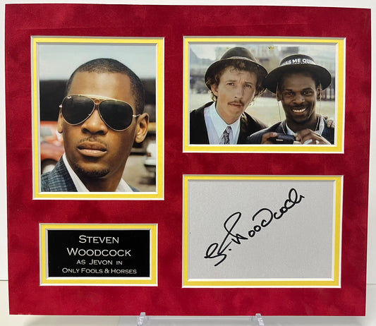 Only Fools and Horses - Steve Woodcock as 'Jevon' Mounted Photo 12x10 inch Display with COA