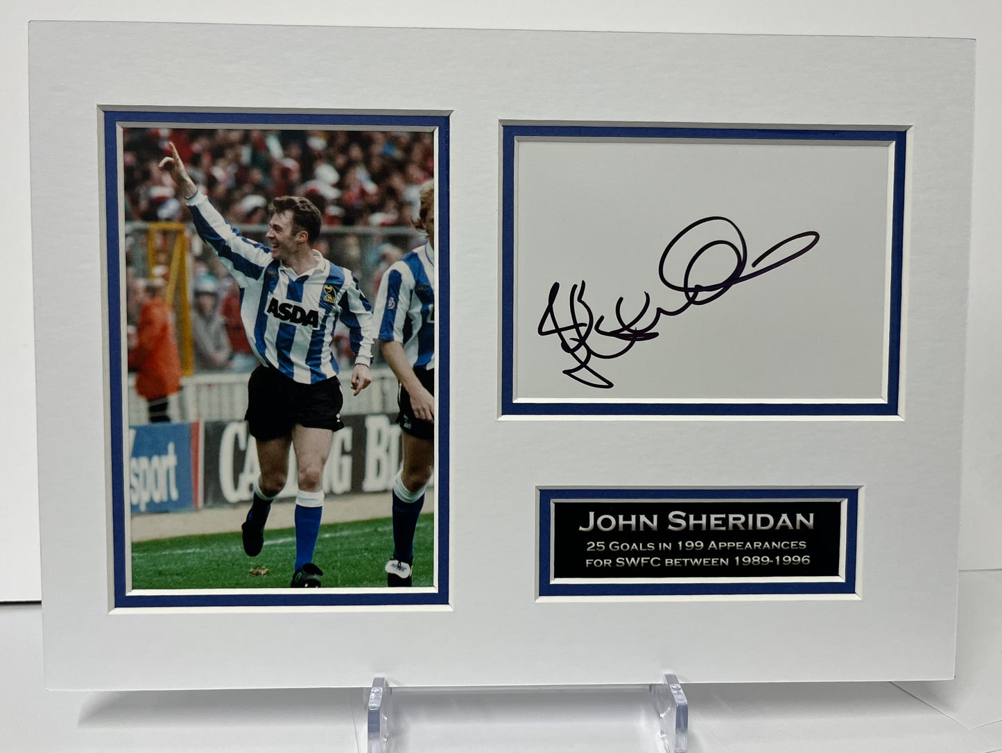 John Sheridan - Sheffield Wednesday Football Mounted Photo A4 Display with COA