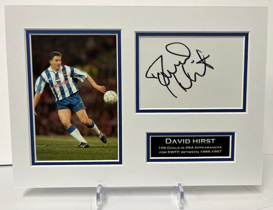 David Hirst - Sheffield Wednesday Football Mounted Photo A4 Display with COA