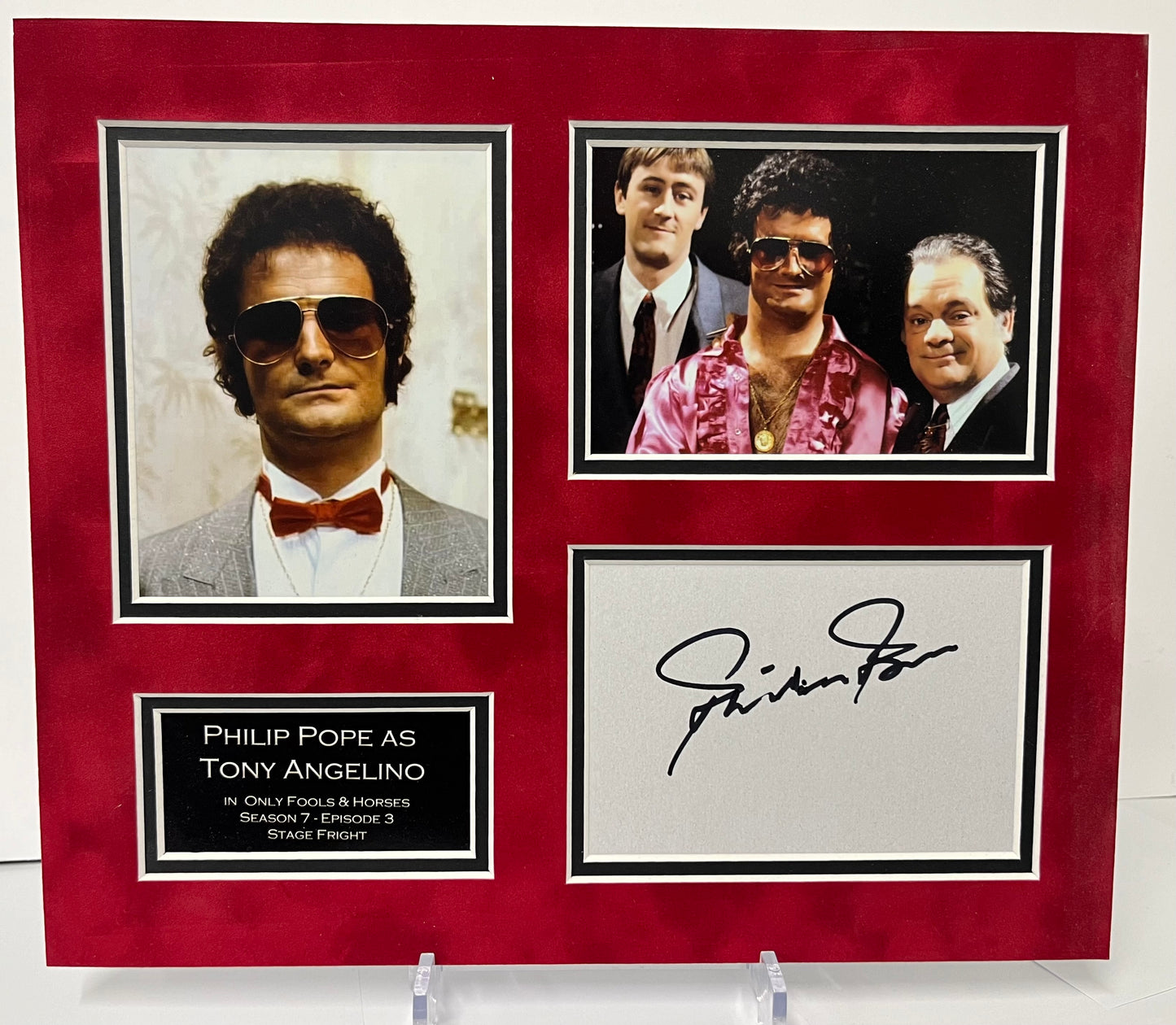 Only Fools and Horses Philip Pope as 'Tony Angelino' Mounted Photo 12x10 inch Display with COA