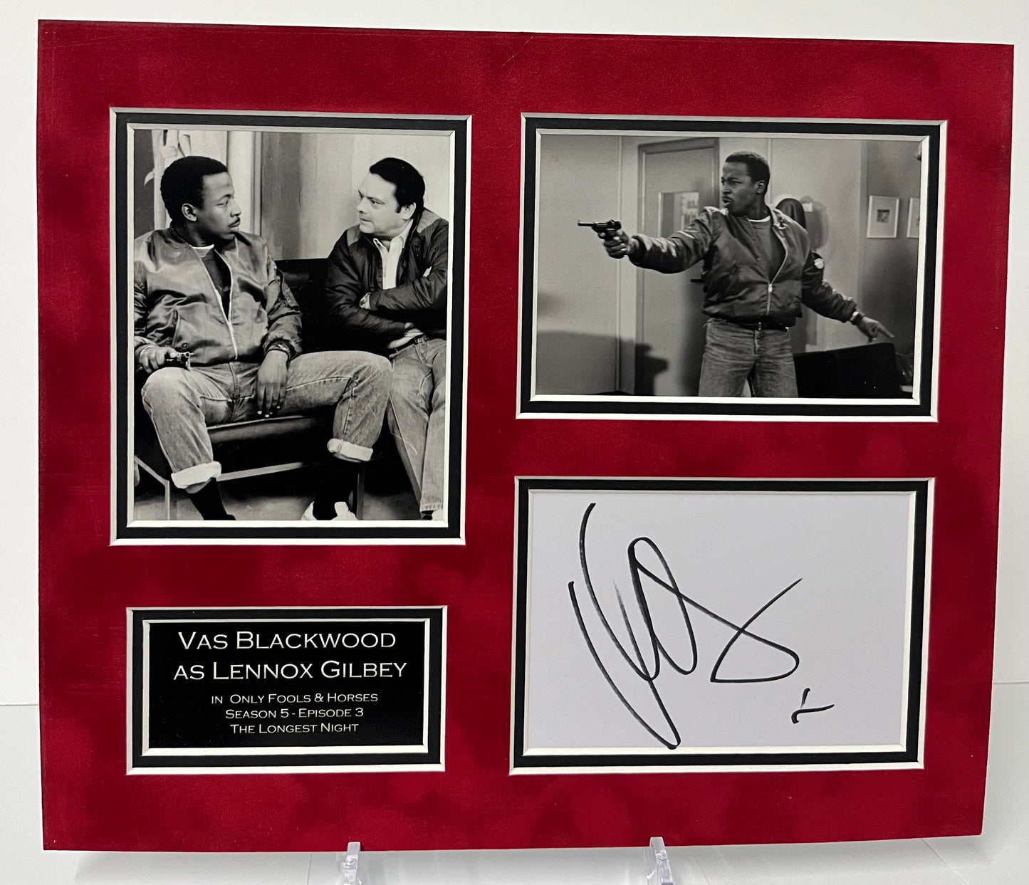 Only Fools and Horses Vas Blackwood as 'Lennox Gilbey' Mounted Photo 12x10 inch Display with COA