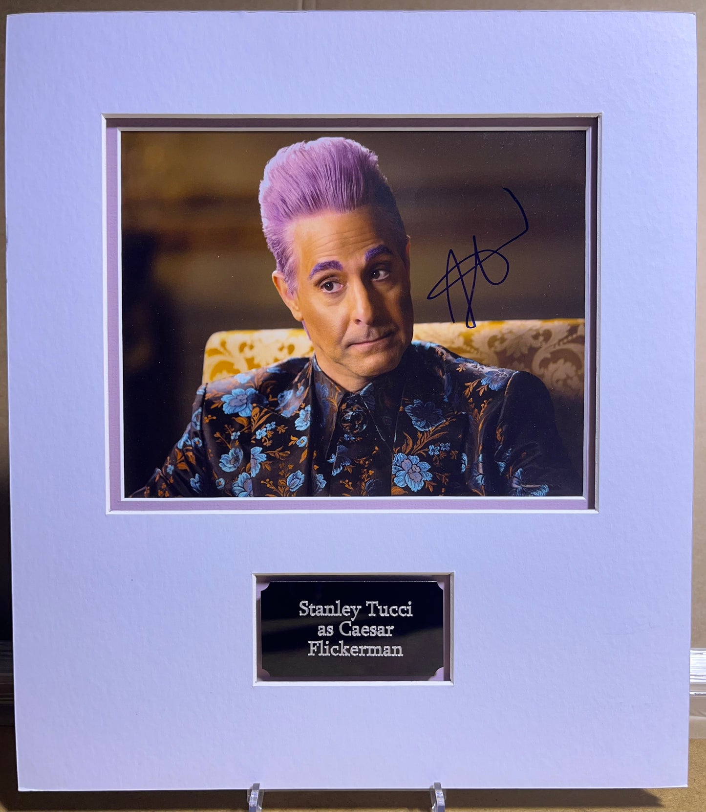 The Hunger Games - Stanley Tucci as 'Caesar Flickerman' Signed & Mounted 10x 8 inch Photo Display with COA