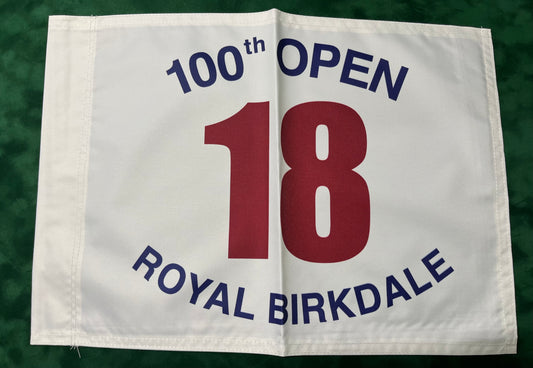 100th Open Championship at Royal Birkdale Unsigned Golf Flag (White)