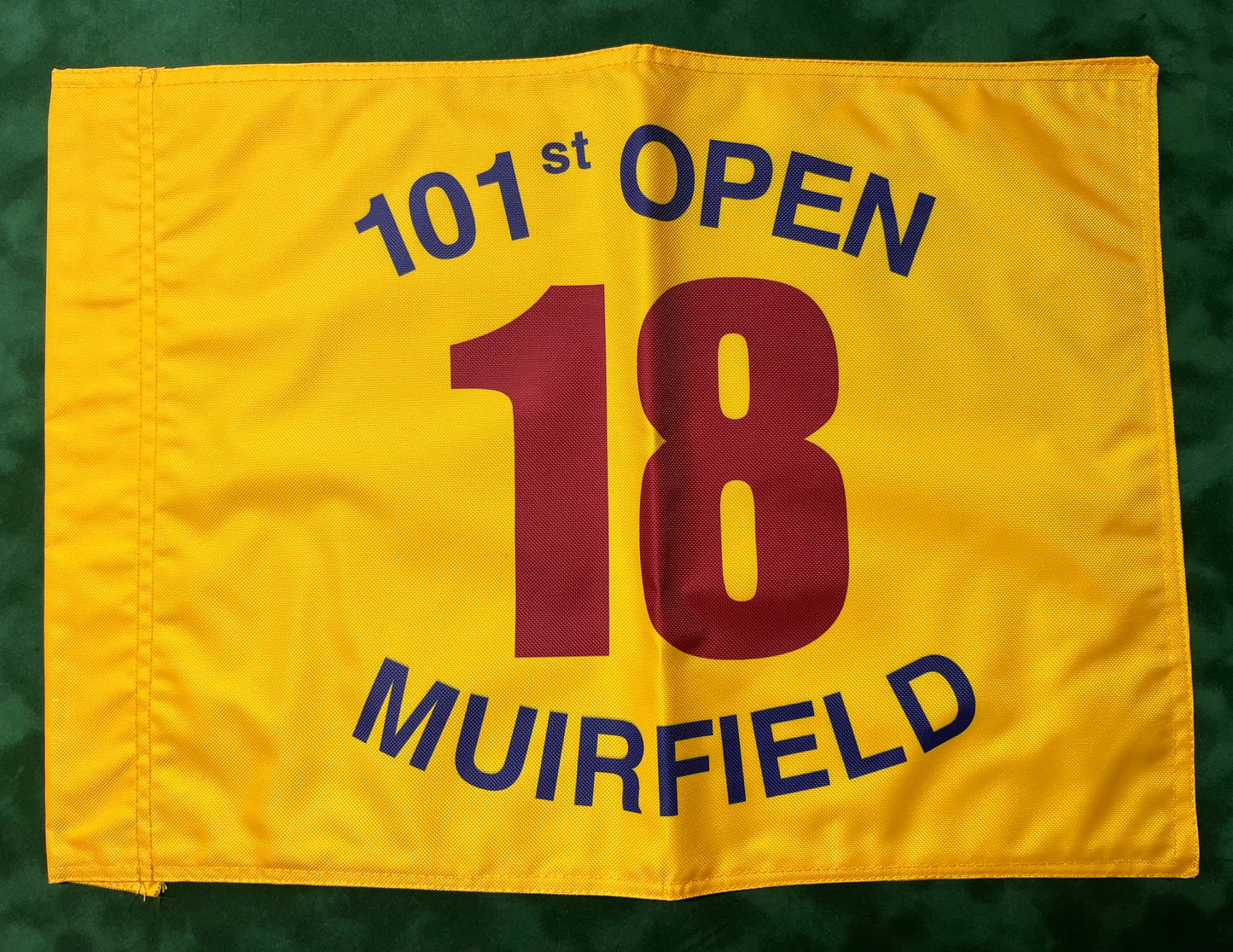 101st Open Championship at Muirfield Unsigned Golf Flag (Yellow)