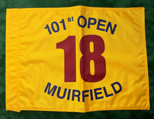 101st Open Championship at Muirfield Unsigned Golf Flag (Yellow)