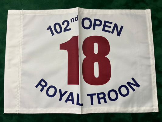 102nd Open Championship at Royal Troon Unsigned Golf Flag (White)